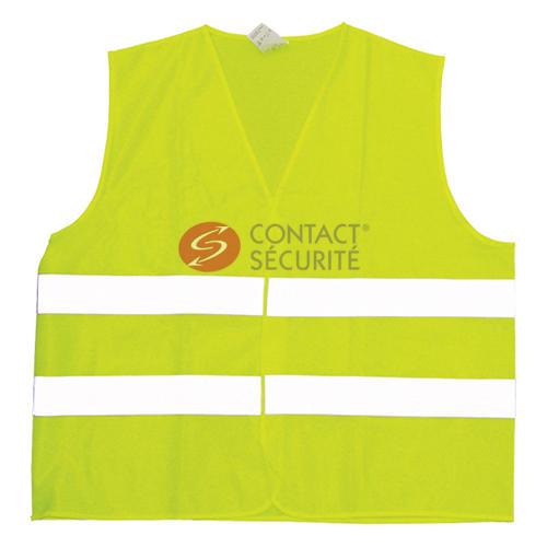 Gilet de sécurité et de signalisation jaune fluorescent
