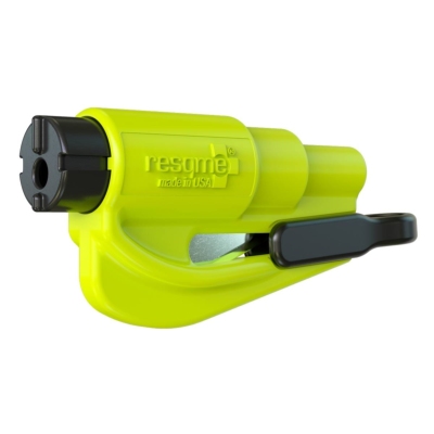 Coupe ceinture brise vitre en porte-clés ResQMe coloris jaune fluo