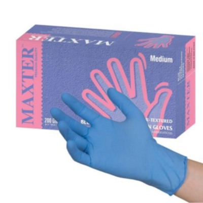Gants d'examen Nitrile non poudrés, boîte de 100, taille M 7/8