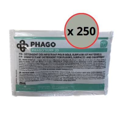 Sachets détergent-désinfectant surface, les 250