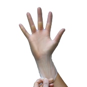Gants d'examen Vinyle non poudrés, boîte de 100, taille XL 9/10