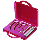 Coffret Laryngoscope polycarbonate à fibre optique 