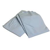 Draps housses en polycoton, lot de 2, coloris bleu