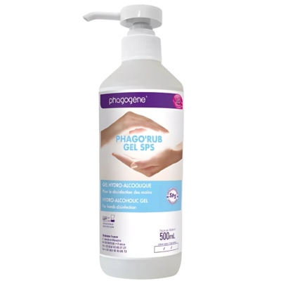 Gel hydroalcoolique et désinfectant des mains, pompe distributrice