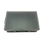 Trousse de secours vide, ABS vert,porte cristal et support mural 