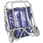Chaise portoir pliable 2 roues, 1 poignée centrale