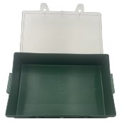 Trousse de secours vide, ABS vert,porte cristal et support mural 