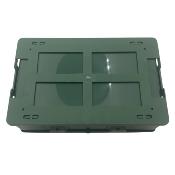 Trousse de secours vide, ABS vert,porte cristal et support mural 
