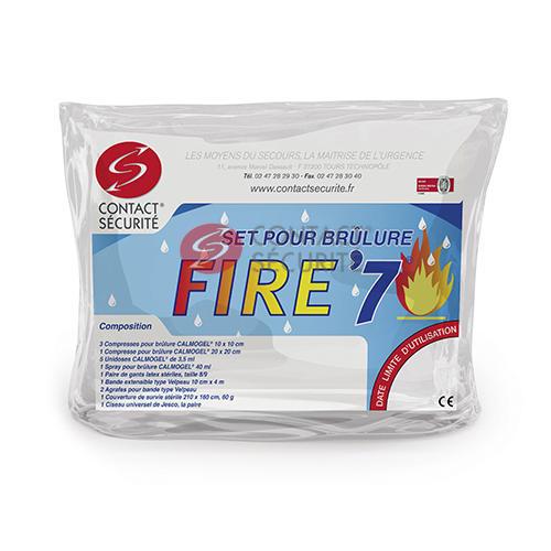 Set d’urgence pour brûlures thermiques et chimiques «FIRE’7®»