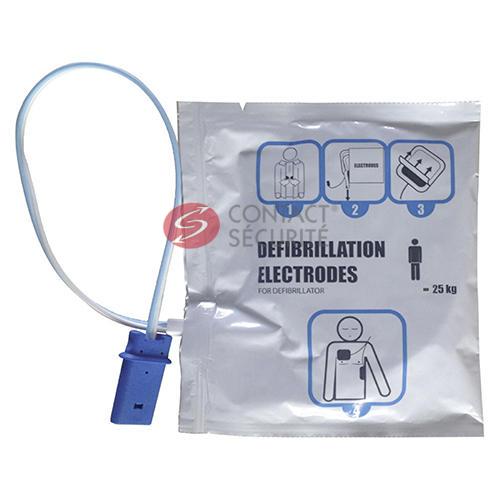 Electrodes de défibrillation pédiatrique pour modèle DAE SKITTY et FRED EASY